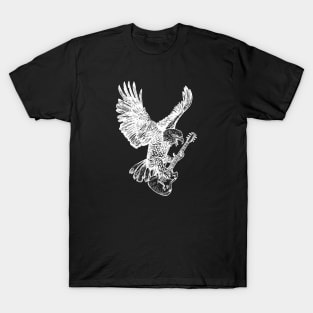 SEEMBO Eagle Playing Guitar Guitarist Musician Music Band T-Shirt